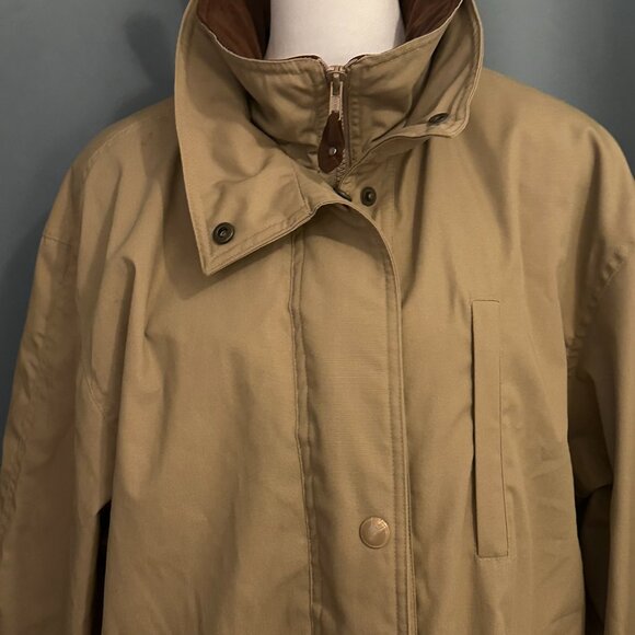 London Fog Vintage Tan Insulated Coat Women’s L Made in USA - Picture 2 of 8